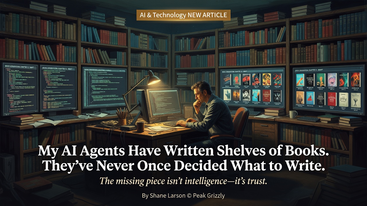 My AI Agents Have Written Shelves of Books. They've Never Once Decided What to Write.