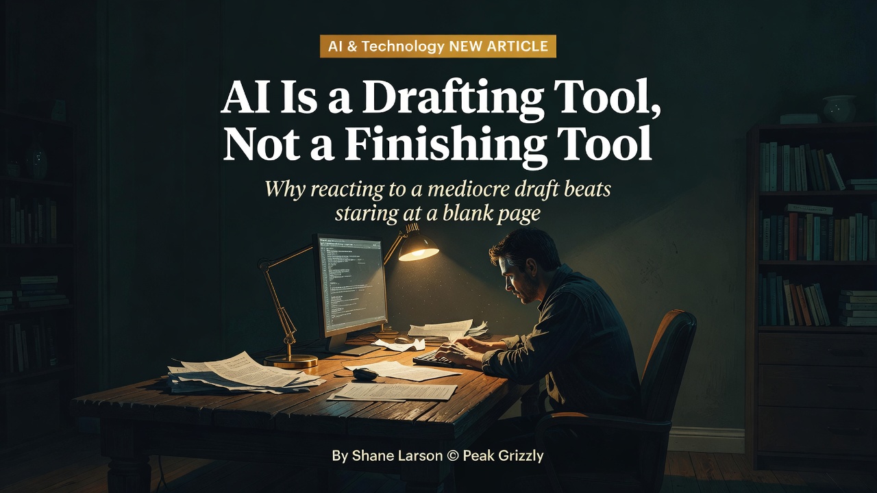 AI Is a Drafting Tool, Not a Finishing Tool