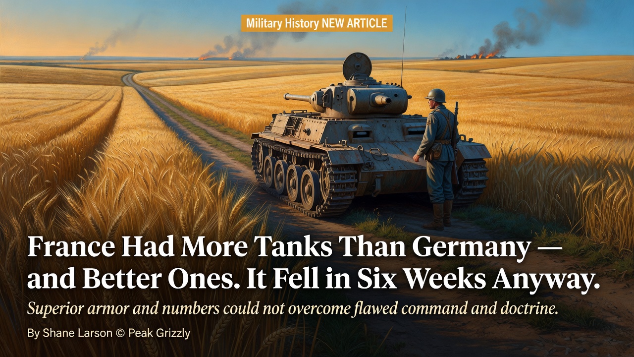 France Had More Tanks Than Germany — and Better Ones. It Fell in Six Weeks Anyway.