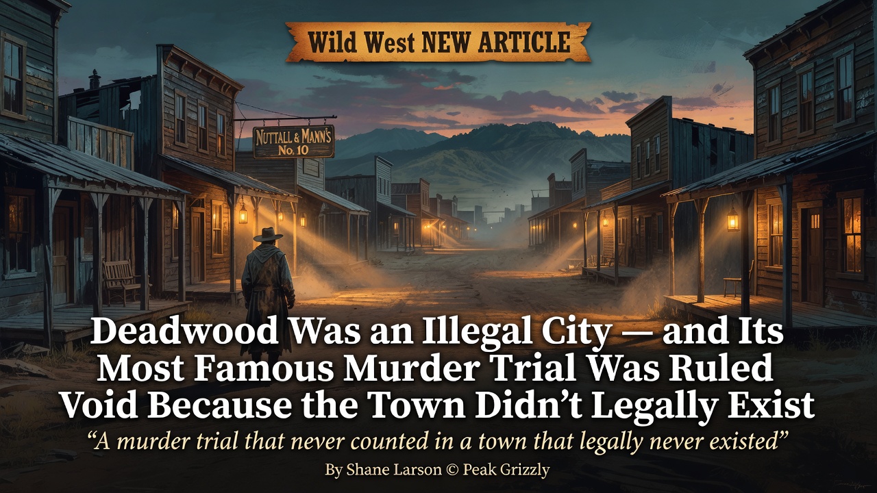 Deadwood Was an Illegal City — and Its Most Famous Murder Trial Was Ruled Void Because the Town Didn't Legally Exist