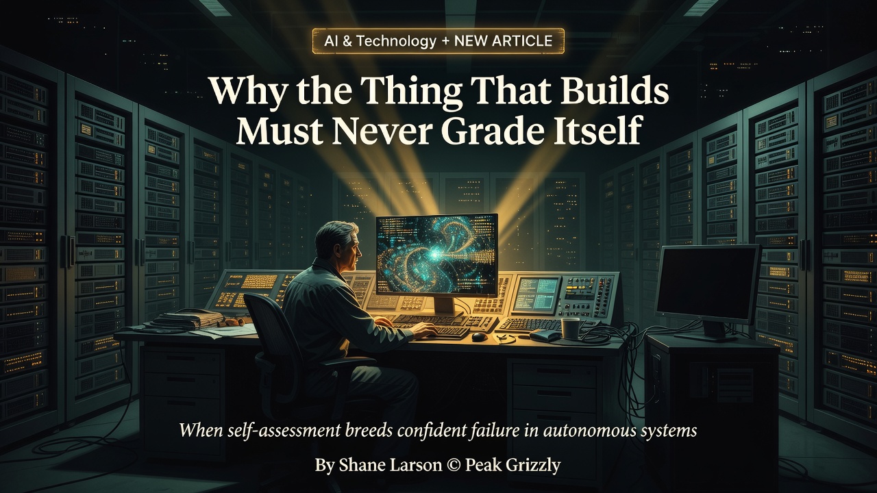 Why the Thing That Builds Must Never Grade Itself