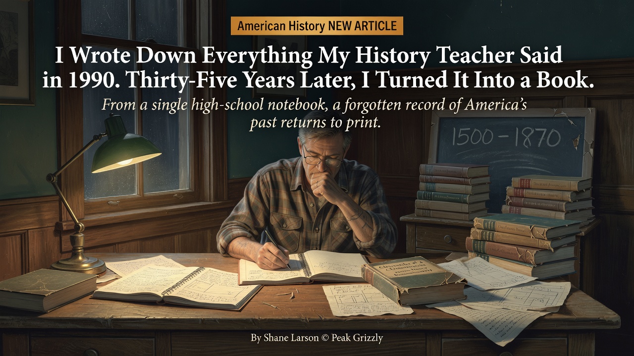 I Wrote Down Everything My History Teacher Said in 1990. Thirty-Five Years Later, I Turned It Into a Book.