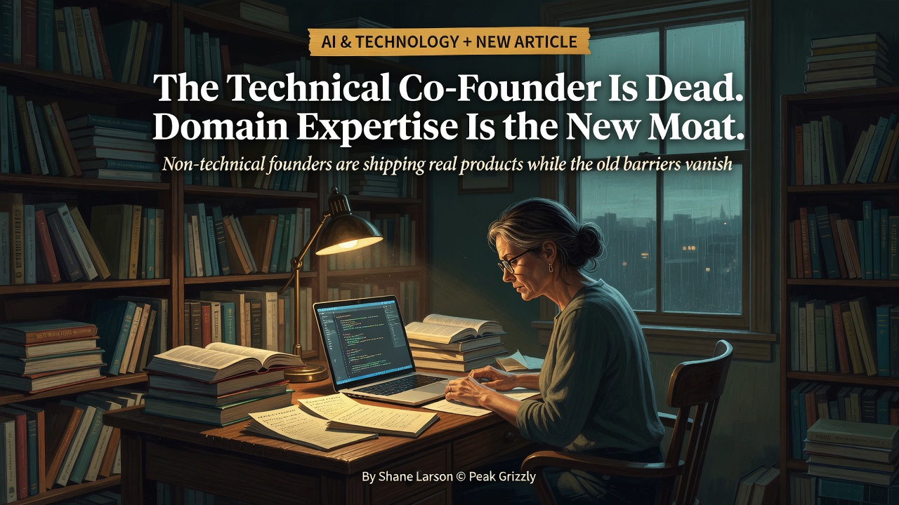 The Technical Co-Founder Is Dead. Domain Expertise Is the New Moat.