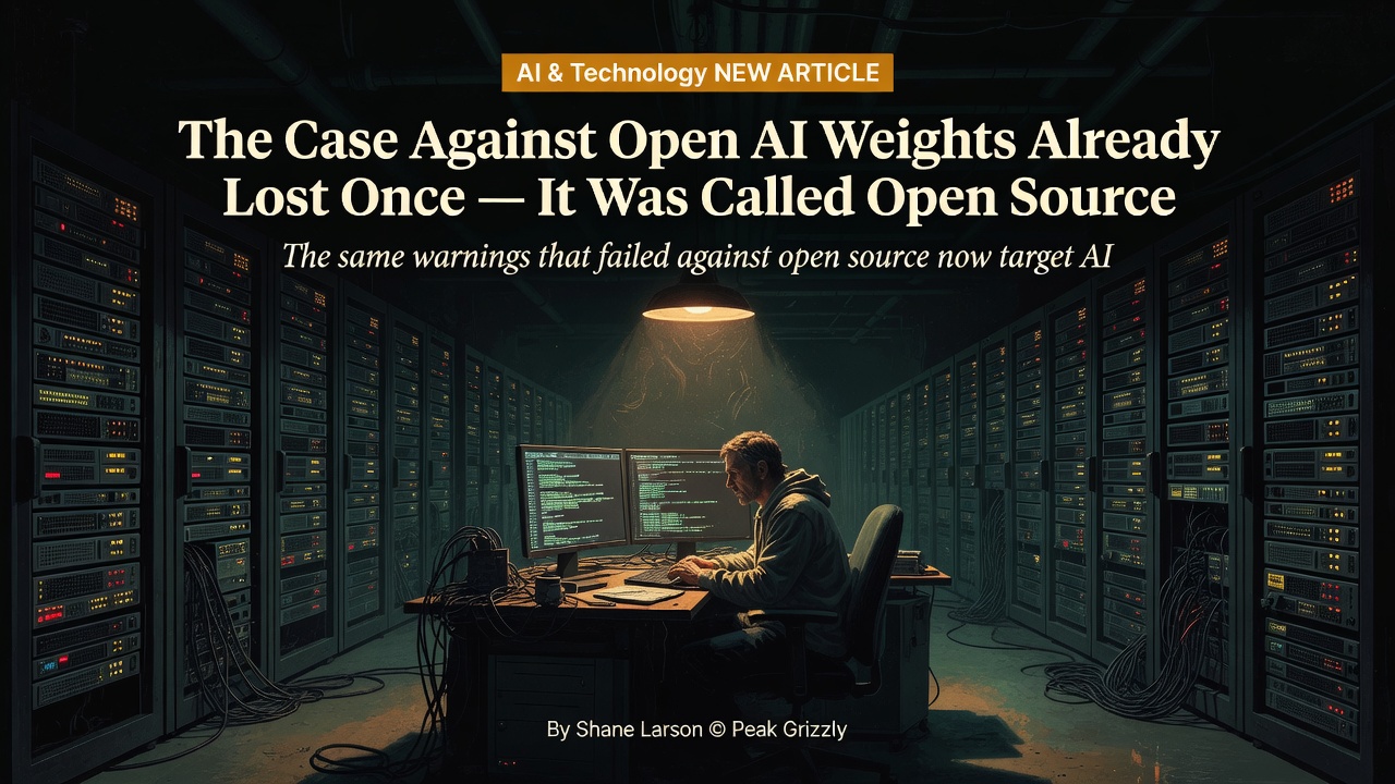 The Case Against Open AI Weights Already Lost Once — It Was Called Open Source