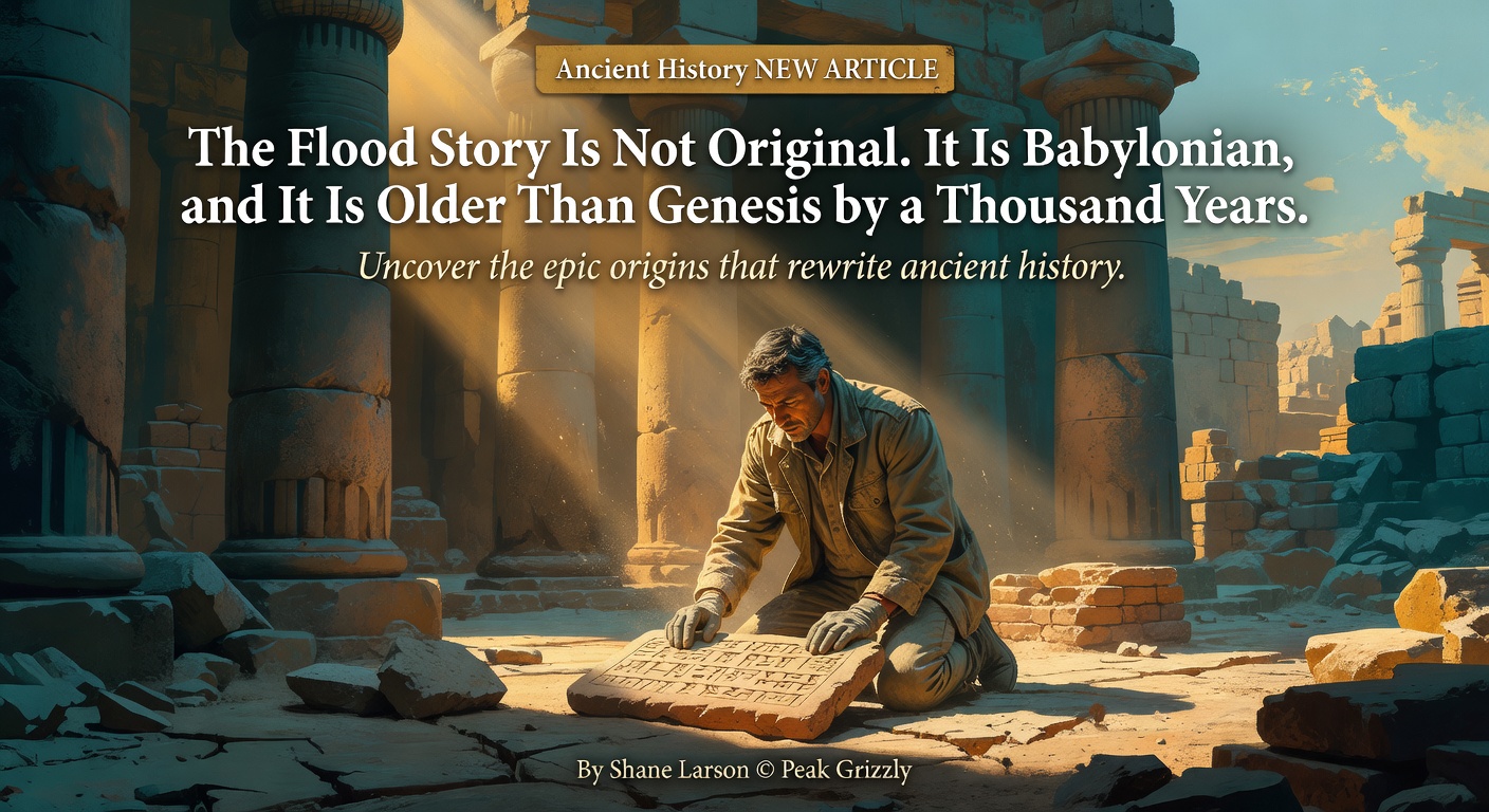 The Flood Story Is Not Original. It Is Babylonian, and It Is Older Than Genesis by a Thousand Years.
